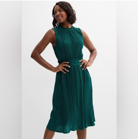 NEW Draper James Smocked Waist Sleeveless Midi Dress, Sz S - Picture 1 of 9